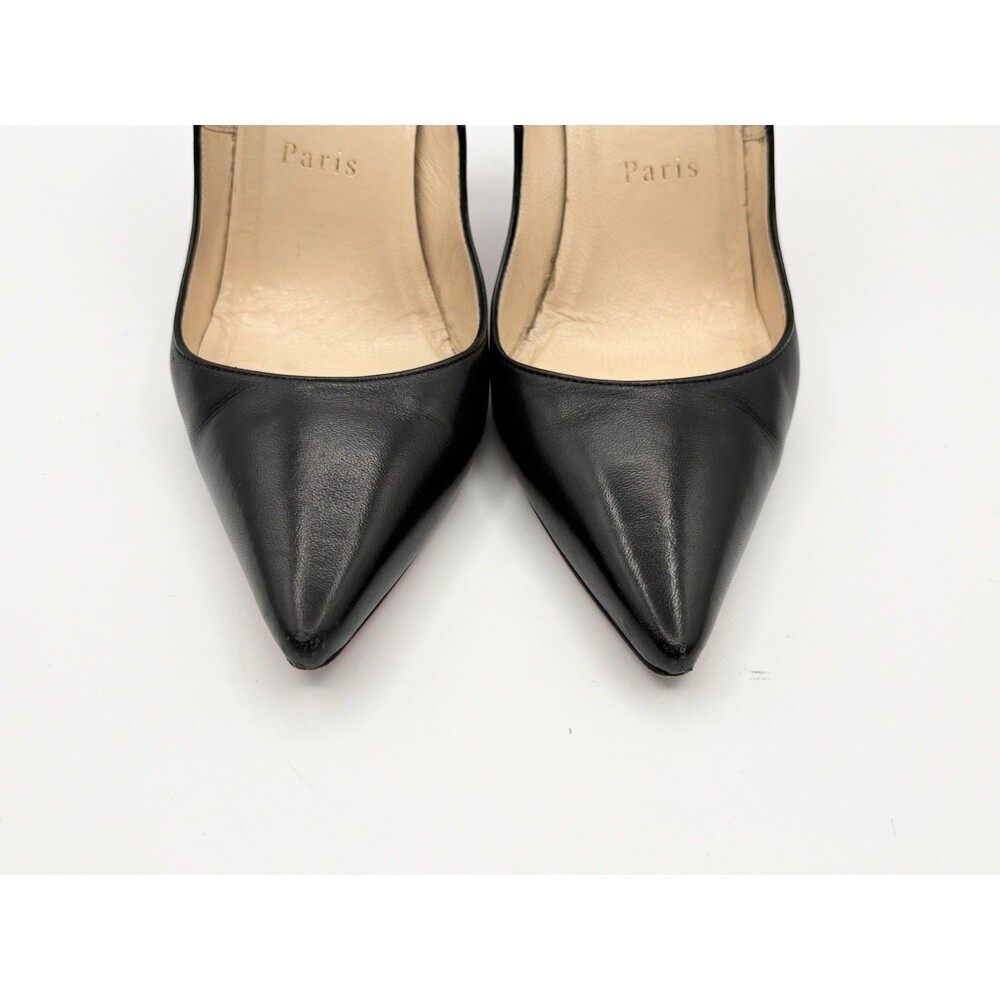 Christian Louboutin Black Leather Pointed Toe Heels New Decoltissimo Size EU 35 - Picture 4 of 13